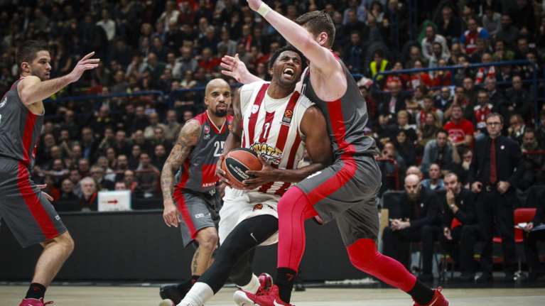 Euroleague: Νίκη-θρίλερ του Ολυμπιακού (85-86) στο Μιλάνο