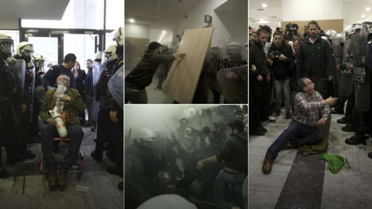 Ξύλο και επεισόδια στο Ειρηνοδικείο για τους πλειστηριασμούς