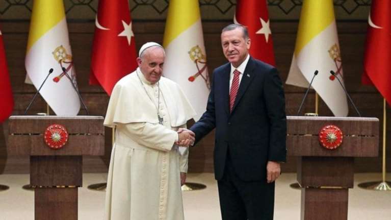 Συνάντηση Ερντογάν - Πάπα Φραγκίσκου στο Βατικανό για την Ιερουσαλήμ