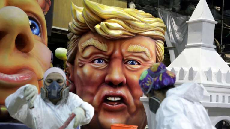 Τραμπ, Πούτιν, Ερντογάν &amp; Μακρόν πρωταγωνιστές στο Καρναβάλι της Νίκαιας