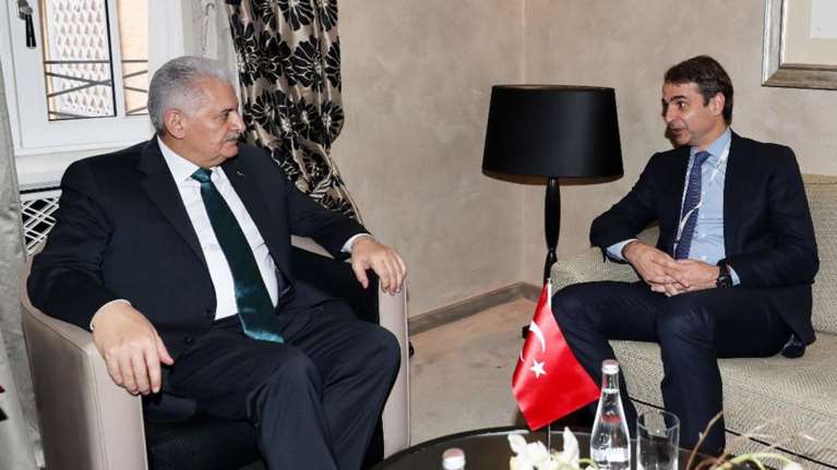 Συνάντηση Κυριάκου Μητσοτάκη - Μπιναλί Γιλντιρίμ στο Μόναχο