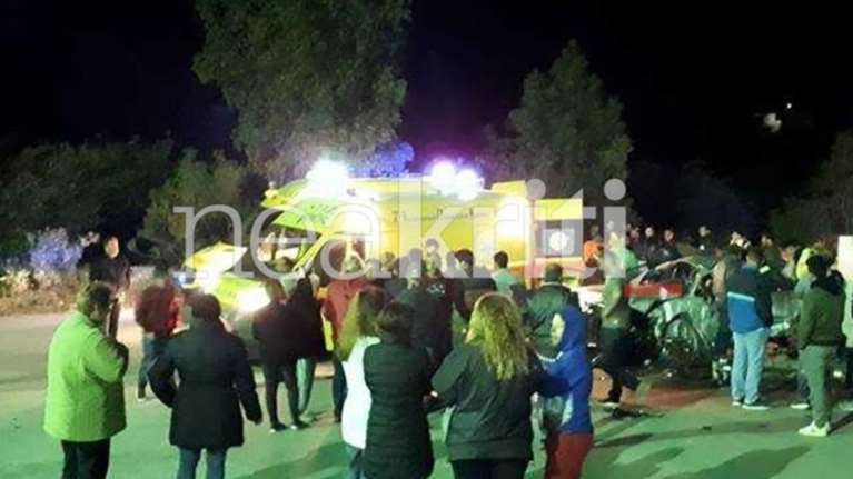 Τρεις νεκροί σε τροχαίο στο Ηράκλειο Κρήτης (φωτό)