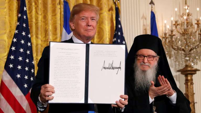 Ο Τραμπ τίμησε την 25η Μαρτίου στον Λευκό Οίκο (φωτό)