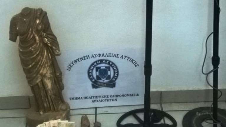 Αγαλμα των ελληνιστικών χρόνων στα χέρια αρχαιοκάπηλων στη Σπάρτη