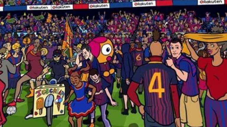 Το χαοτικό σκίτσο και παιχνίδι της Μπάρτσα - Βρείτε τον Μέσι