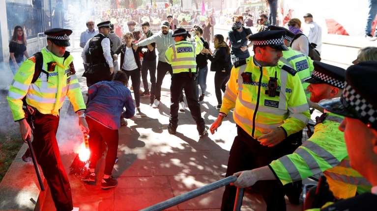 Επεισόδια στο Λονδίνο λόγω της επίσκεψης Ερντογάν