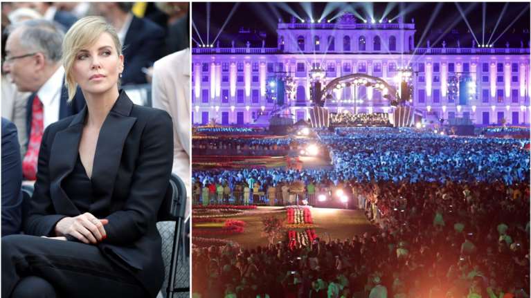 Σαρλίζ Θερόν: Απαστράπτουσα στη συναυλία θερινής νυκτός στη Βιέννη