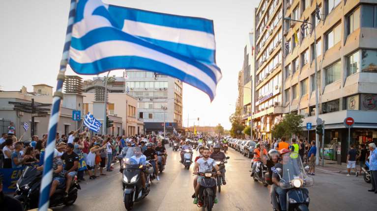 Μηχανοκίνητη πορεία για το Μακεδονικό στη Θεσσαλονίκη - Εικόνες