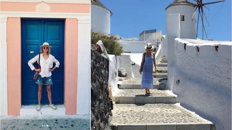 Ναόμι Γουότς: Tι λάτρεψε και δεν σταμάτησε να φωτογραφίζει στη Σαντορίνη