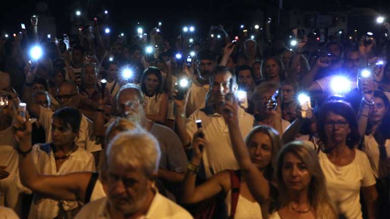 Συγκέντρωση μνήμης για τους νεκρούς στο Μάτι - Εικόνες