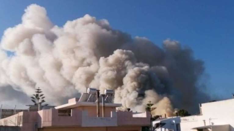 Τεράστιες ζημιές από τη φωτιά στο Πανεπιστήμιο Κρήτης