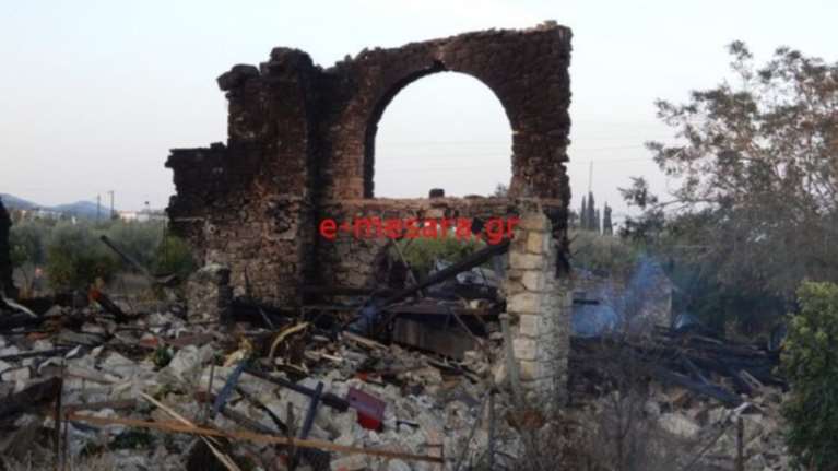 Κρήτη: Μεγάλη έκρηξη σε ρακοκάζανο στη Μεσσαρά [φωτό]