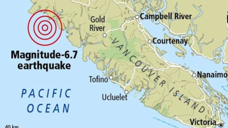 Ισχυρός σεισμός 6,7 Ρίχτερ ανοικτά των ακτών του Καναδά