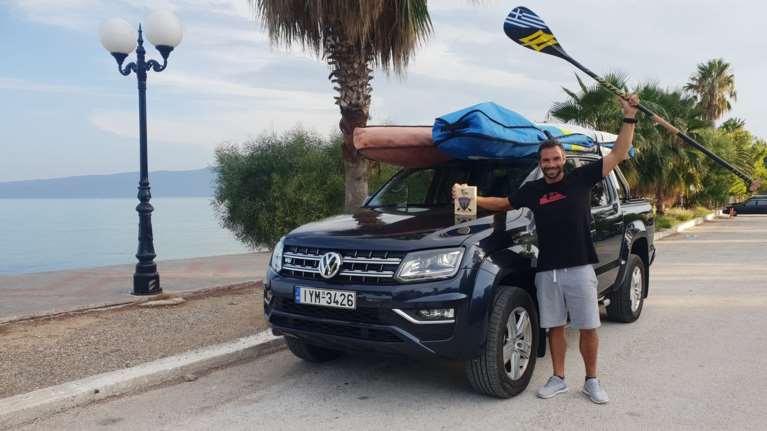 Το VW Amarok κάνει SUP στον ισθμό της Κορίνθου