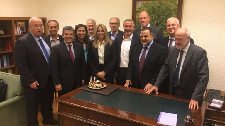 Η Φώφη Γεννηματά έχει γενέθλια - έσβησε κεράκι στη Βουλή