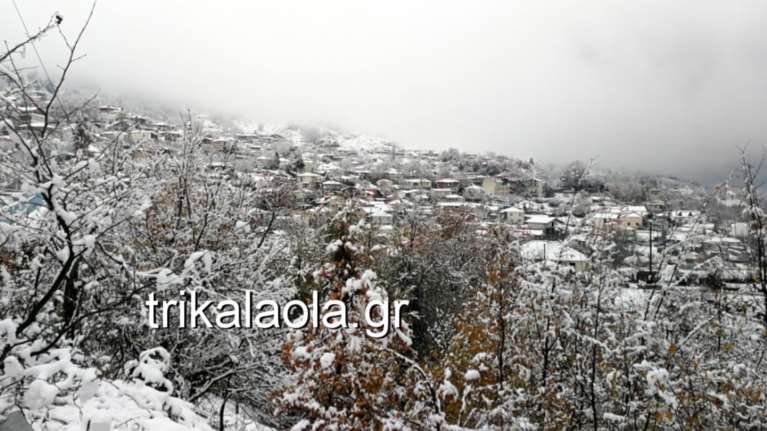 Kλειστά τα σχολεία στα Μετέωρα λόγω χιονόπτωσης