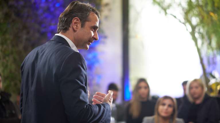 Στη Στοά των Εμπόρων ο Κυριάκος Μητσοτάκης