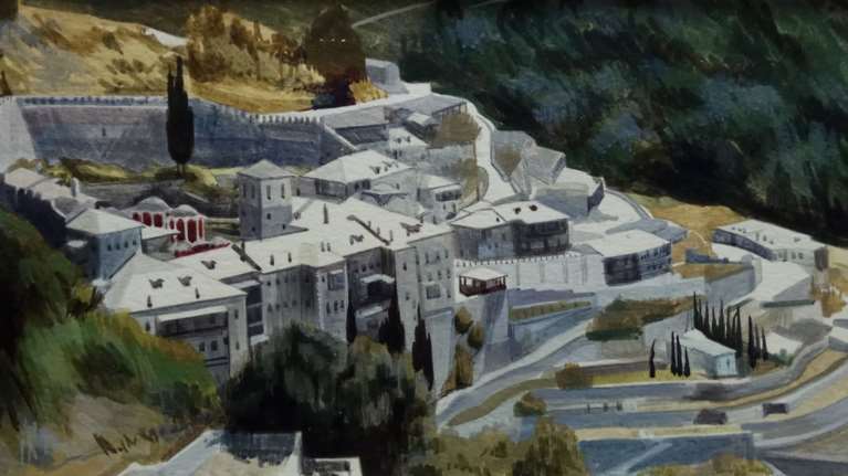 Αγιον ΄Ορος: Εργα φύσης κι ανθρώπου μέσα από το χρωστήρα του Γ. Παπασάικα