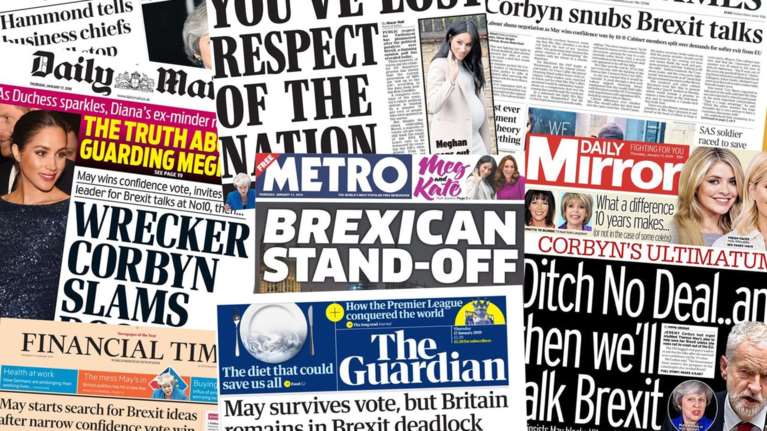 Βρετανικά ΜΜΕ: H Μέι επέζησε, το αδιέξοδο παραμένει