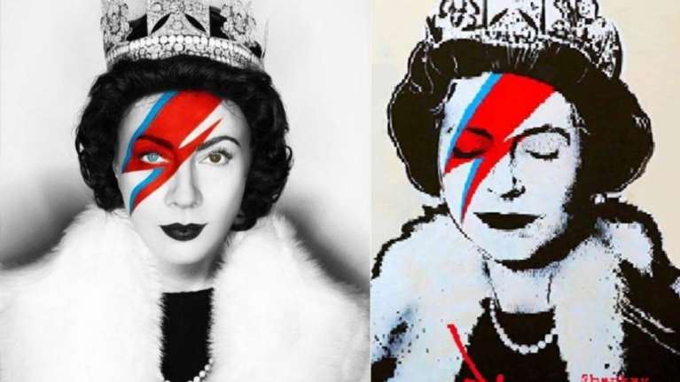 Η Σμαράγδα Καρύδη μεταμορφώθηκε σε βασίλισσα του Banksy (φωτό)