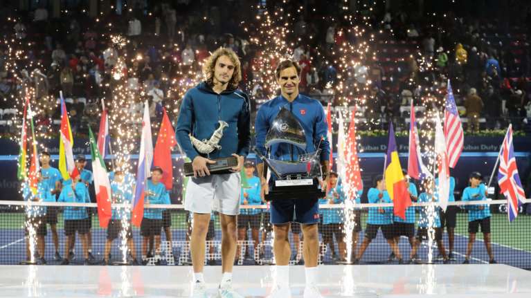 Τσιτσιπάς: «Τιμή μου να παίζω με τον Φέντερερ» - Εικόνες