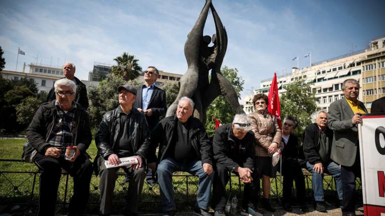 Παναττικό συλλαλητήριο συνταξιούχων στο κέντρο της Αθήνας