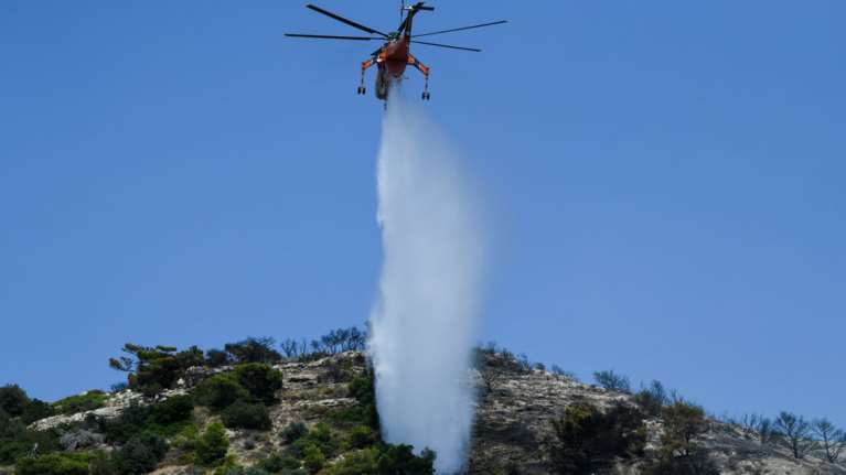 Υπό μερικό έλεγχο η φωτιά στο Λαγονήσι
