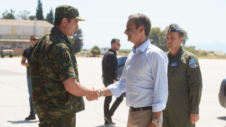 Βόλος: Στην 111 Πτέρυγα Μάχης ο Κυριάκος Μητσοτάκης