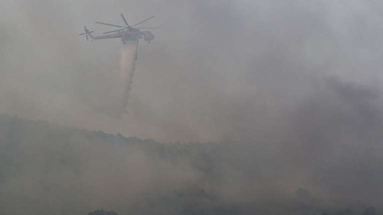 Πυρκαγιά στην περιοχή Αγιος Κυπριανός στην Ανατολική Μάνη