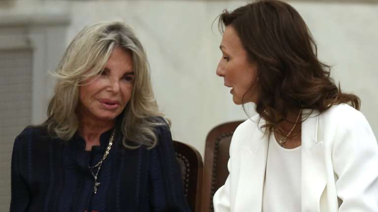 Ήβη Γόντικα: η μητέρα της Μαρέβα στο πλευρό του Μητσοτάκη