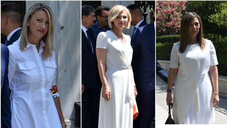 Εντυπωσιακές εμφανίσεις στο Προεδρικό: Λευκό, φλοράλ,αέρινα &amp; σχεδιαστές