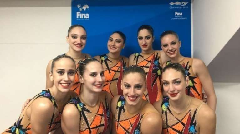 Όγδοη η εθνική στο ελεύθερο ομαδικό καλλιτεχνικής κολύμβησης