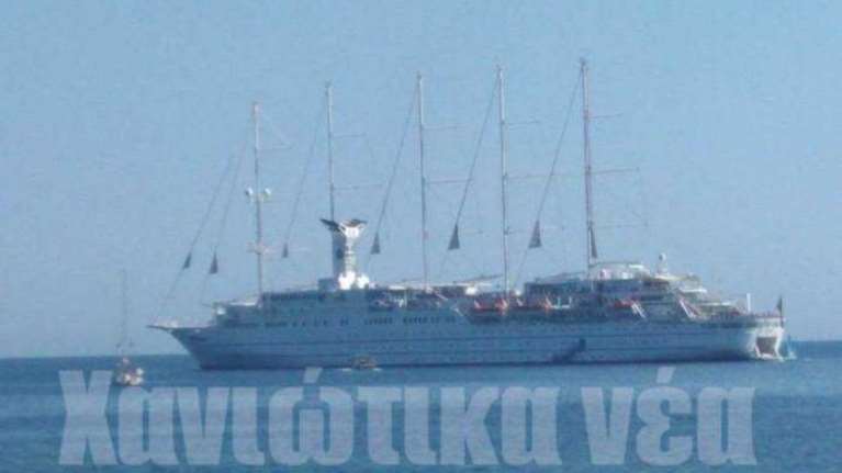Στα Χανιά έφτασε το μεγαλύτερο ιστιοφόρο κρουαζιερόπλοιο