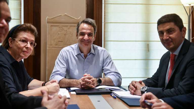 Επίσκεψη Μητσοτάκη στο υπουργείο Πολιτισμού