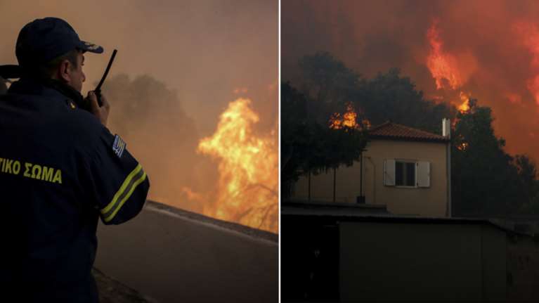 Εύβοια: Στα σπίτια του χωριού Μακρυμάλλη ο πύρινος εφιάλτης