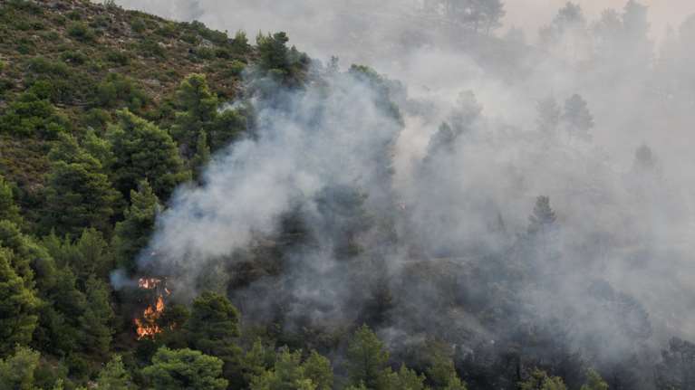 Λαμία: Εκκενώνεται το χωριό Πλατανιά στην Εύβοια
