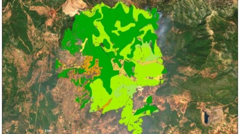 Ο &quot;χάρτης&quot; της πύρινης καταστροφής στην Εύβοια