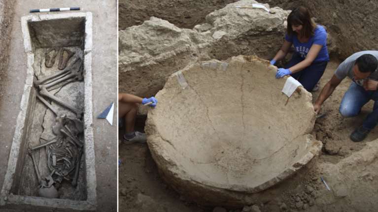 Μοναδικά ευρήματα σε Σικυώνα: Τα σανδάλια του νεκρού κι ο τεράστιος πίθος