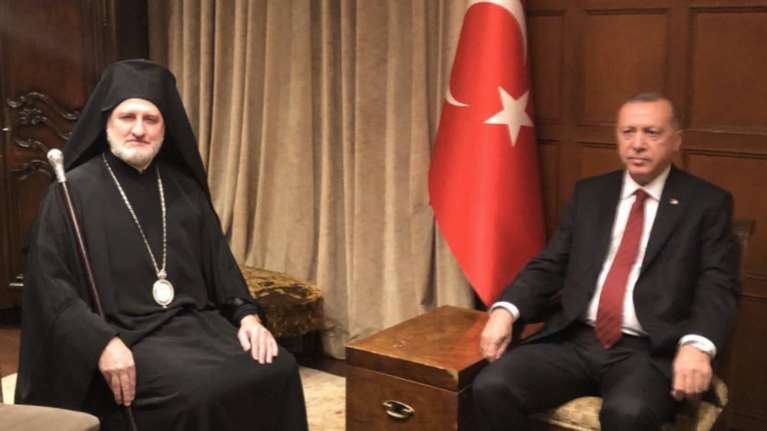 ΟΗΕ: Συνάντηση του Αρχιεπισκόπου Ελπιδοφόρου με τον Ερντογάν