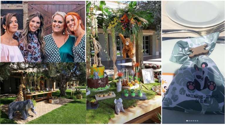 Η βάπτιση του γιου της Οικονομάκου: Η ζούγκλα &amp; οι νονές με ασορτί φορέματα