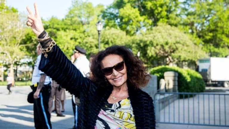 Η Νταϊάν φον Φιούρστενμπεργκ "νονά" του Αγάλματος της Ελευθερίας