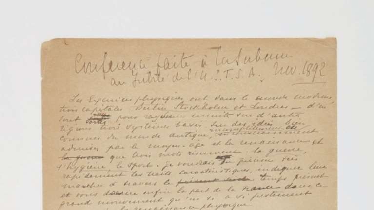 Το χειρόγραφο του Κουμπερτέν για τους Ολυμπιακούς Αγώνες