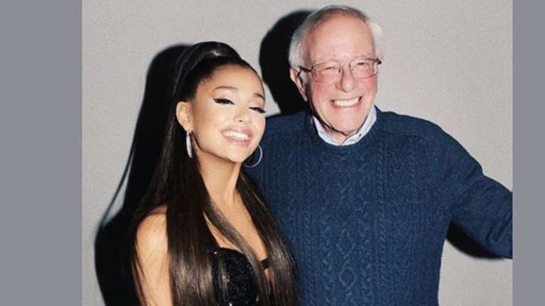 Ο Μπέρνι Σάντερς σε συναυλία της Αριάνα Γκράντε