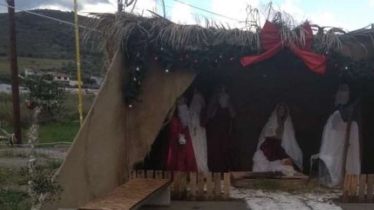 Εγινε και αυτό στην Κρήτη: Έκλεψαν το…άχυρο από τη Φάτνη των Χριστουγέννων