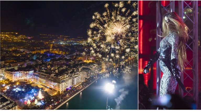 Πρωτοχρονιά 2020: Υπερθέαμα με πυροτεχνήματα Φουρέιρα &amp; βιολιά στη Θεσ/νίκη