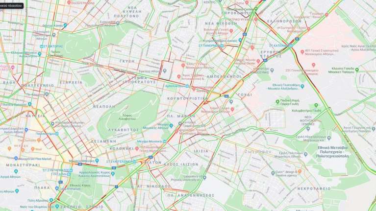 Κομφούζιο στους δρόμους με ουρές στους δρόμους, live η κίνηση