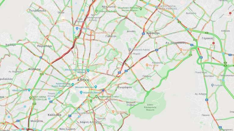 Μποτιλιάρισμα σε Παραλιακή και Κηφισό, live η κίνηση