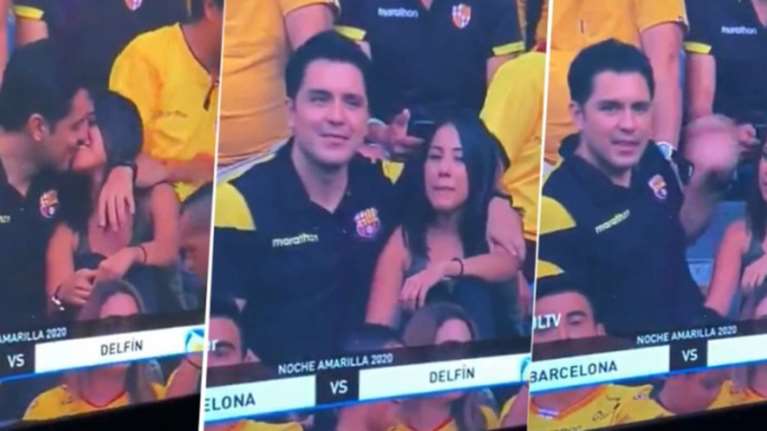 Viral ο οπαδός που «συνελήφθη» να φιλά την ερωμένη του στο γήπεδο