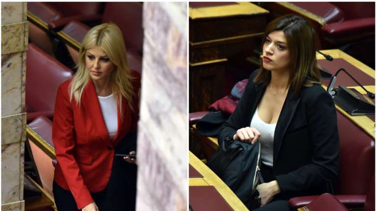 Φωτιά στα κόκκινα οι κυρίες της Βουλής: Τα look της ψηφοφορίας [εικόνες]