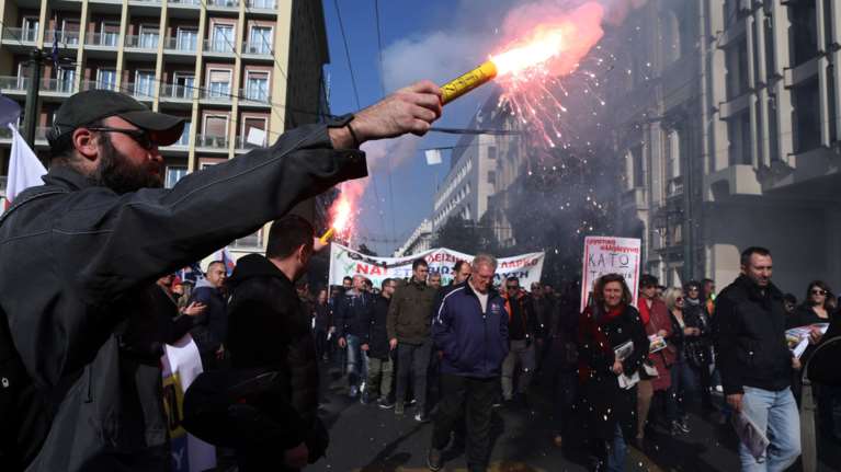 Κυκλοφοριακό κομφούζιο στην Αθήνα εξαιτίας συγκέντρωσης